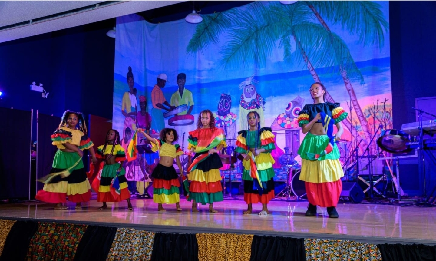 Africa/Caribbean dancers performing on stage