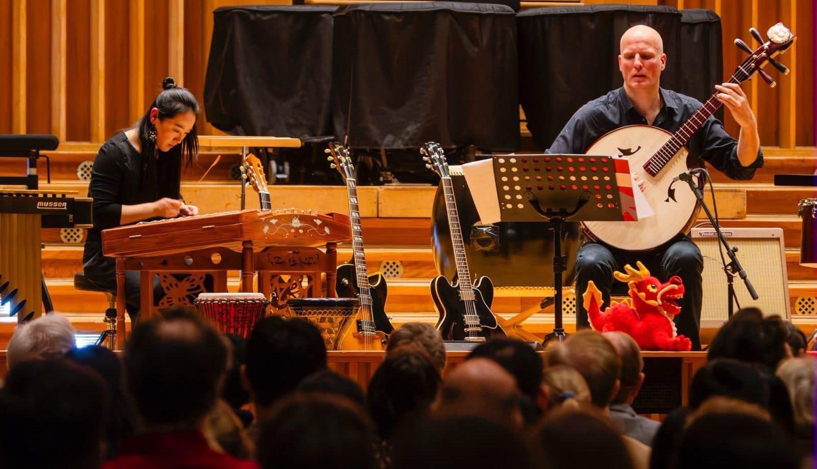 Musicians playing instruments