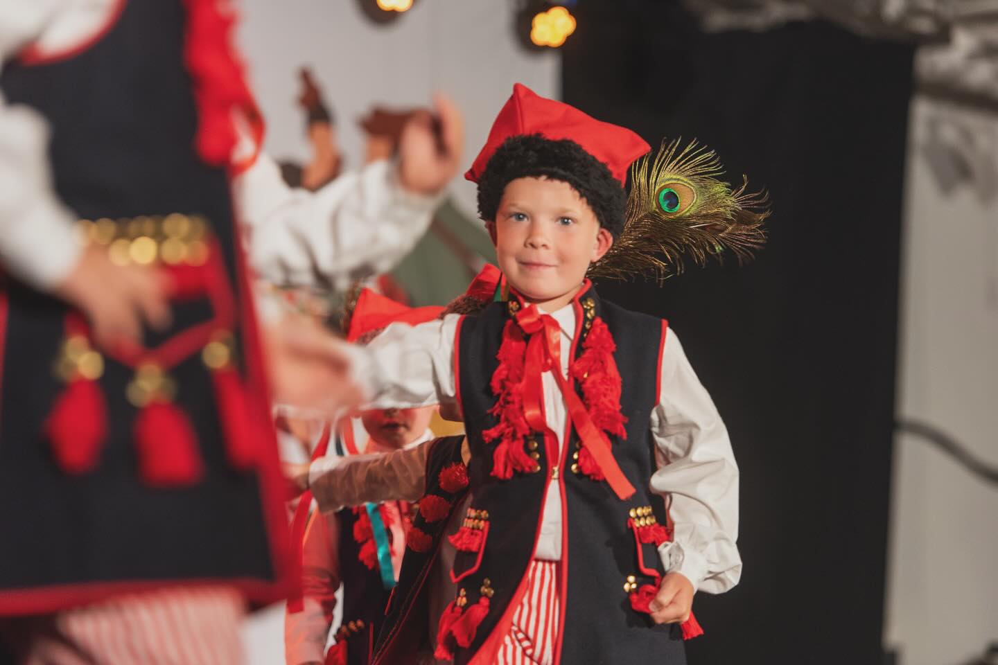Young child in traditional polish outfit