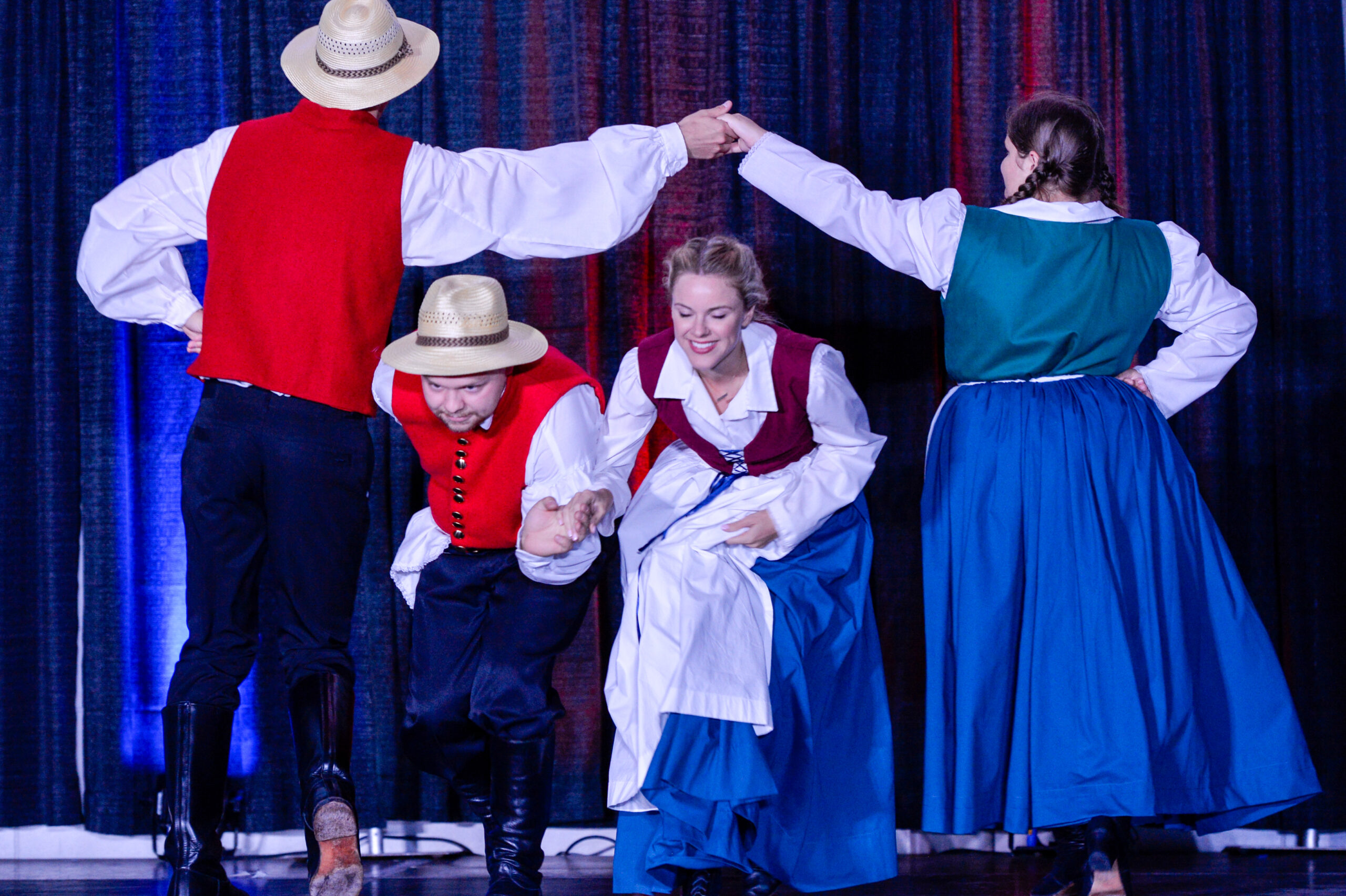 Slovenian dancers in traditional outfits